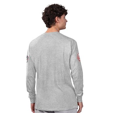 Men's Starter Gray/Navy New York Yankees Two-Pack Long Sleeve & Short Sleeve T-Shirt Set