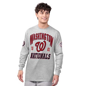 Men's Starter Gray/Red Washington Nationals Two-Pack Long Sleeve & Short Sleeve T-Shirt Set