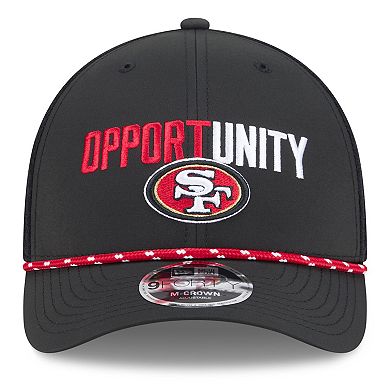 Men's New Era Black San Francisco 49ers 2025 Inspire Change 9FORTY M-Crown Adjustable Hat