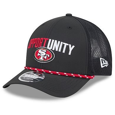 Men's New Era Black San Francisco 49ers 2025 Inspire Change 9FORTY M-Crown Adjustable Hat