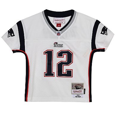 Preschool Mitchell & Ness Tom Brady White New England Patriots 2000 Legacy Replica Jersey