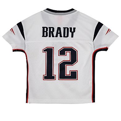 Preschool Mitchell & Ness Tom Brady White New England Patriots 2000 Legacy Replica Jersey