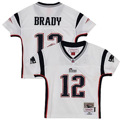 Preschool Mitchell & Ness Tom Brady White New England Patriots 2000 Legacy Replica Jersey