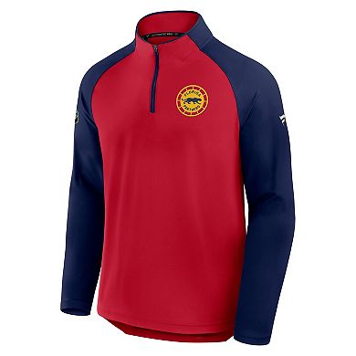 Men's Fanatics Bright Cardinal Florida Panthers 2026 NHL Winter Classic Authentic Pro Quarter-Zip