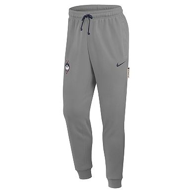 Men's Nike Heather Gray UConn Huskies Basketball Practice Dri-FIT Taper Sweatpants