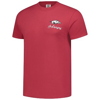 Men's Cardinal Arkansas Razorbacks Deck the Halls Comfort Colors T-Shirt