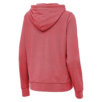 Women's Antigua Heather Red Detroit Red Wings 2025 NHL Stadium Series Justice Pullover Hoodie