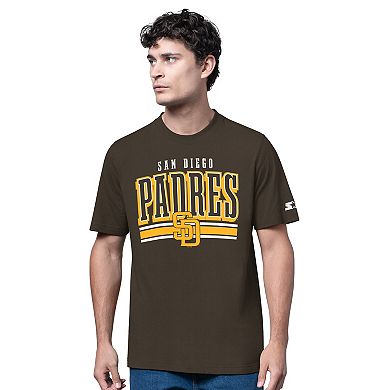 Men's Starter Gray/Brown San Diego Padres Two-Pack Long Sleeve & Short Sleeve T-Shirt Set