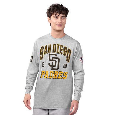 Men's Starter Gray/Brown San Diego Padres Two-Pack Long Sleeve & Short Sleeve T-Shirt Set