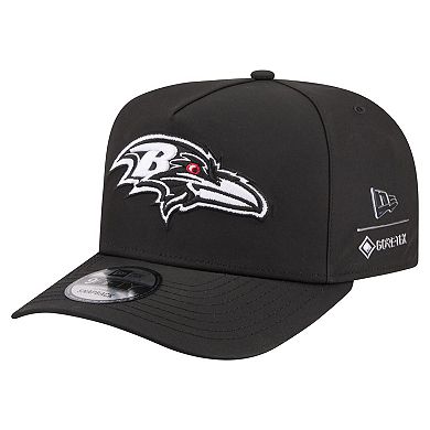Men's New Era Black Baltimore Ravens Gore-Tex A-Frame 9FIFTY Adjustable Hat