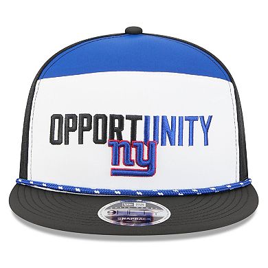 Men's New Era White/Black New York Giants 2025 Inspire Change Split Panel 9FIFTY Snapback Hat