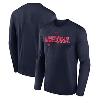 Men's Nike Navy Arizona Wildcats 2025 Courtside Basketball Shootaround Legend Dri-FIT Long Sleeve T-Shirt