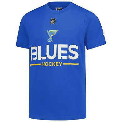 Youth Fanatics Blue St. Louis Blues Authentic Pro Wordmark T-Shirt