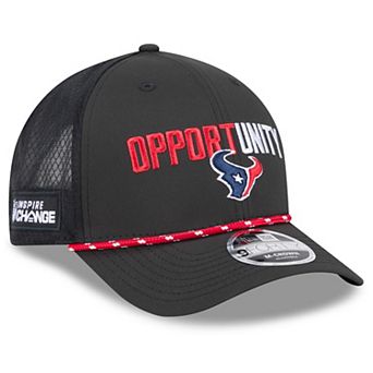 Men's New Era Black Houston Texans 2025 Inspire Change 9FORTY M-Crown Adjustable Hat