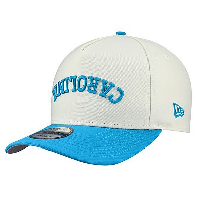 Men's New Era Cream Carolina Panthers Upside Down 9FIFTY A-Frame Snapback Hat