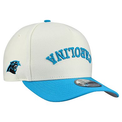 Men's New Era Cream Carolina Panthers Upside Down 9FIFTY A-Frame Snapback Hat