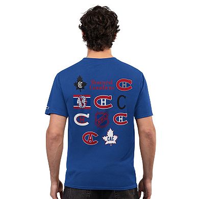 Men's Starter Blue Montreal Canadiens Logo Collage T-Shirt