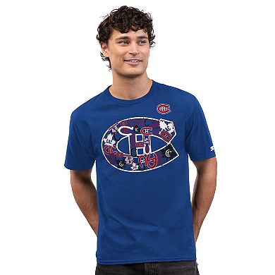 Men's Starter Blue Montreal Canadiens Logo Collage T-Shirt