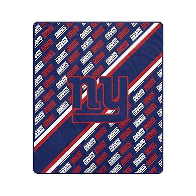 Pegasus New York Giants 60" x 70" Diagonal Lined Wordmark Ultra Soft Blanket