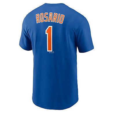 Men's Majestic Amed Rosario Royal New York Mets Name & Number T-Shirt