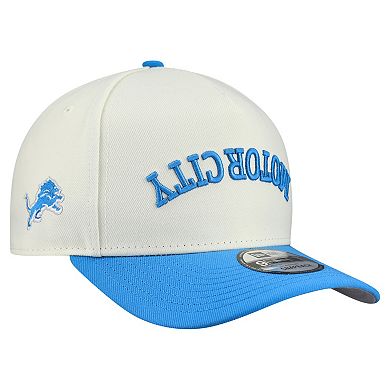 Men's New Era Cream Detroit Lions Upside Down 9FIFTY A-Frame Snapback Hat