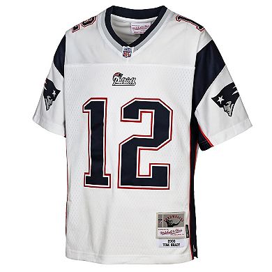 Youth Mitchell & Ness Tom Brady White New England Patriots 2000 Legacy Replica Jersey