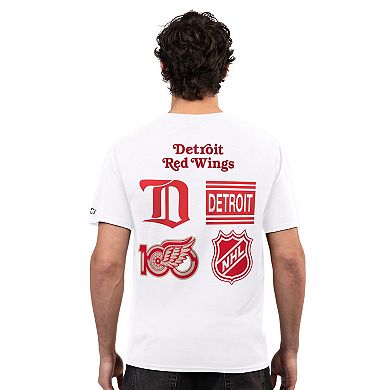 Men's Starter White Detroit Red Wings Logo Collage T-Shirt
