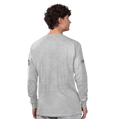 Men's Starter Heather Gray/Royal Los Angeles Dodgers Two-Pack Long Sleeve & Short Sleeve T-Shirt Set
