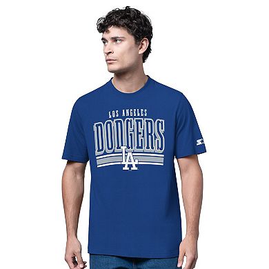 Men's Starter Heather Gray/Royal Los Angeles Dodgers Two-Pack Long Sleeve & Short Sleeve T-Shirt Set