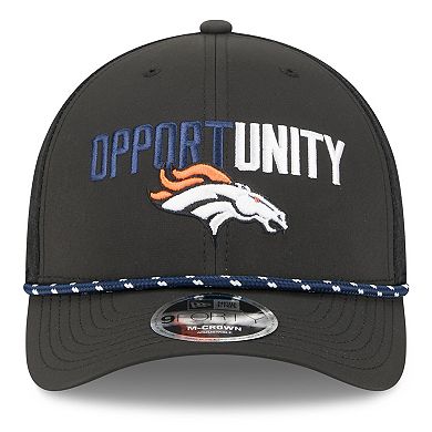 Men's New Era Black Denver Broncos 2025 Inspire Change 9FORTY M-Crown Adjustable Hat