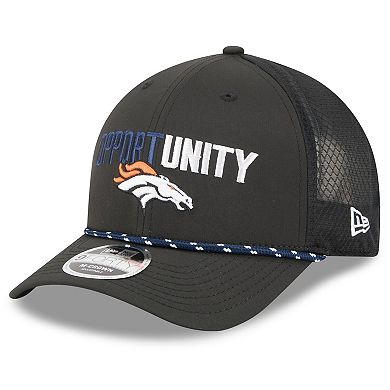 Men's New Era Black Denver Broncos 2025 Inspire Change 9FORTY M-Crown Adjustable Hat