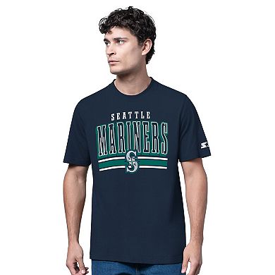 Men's Starter Heather Gray/Navy Seattle Mariners Two-Pack Long Sleeve & Short Sleeve T-Shirt Set