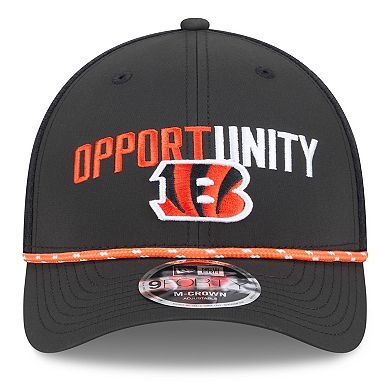 Men's New Era Black Cincinnati Bengals 2025 Inspire Change 9FORTY M-Crown Adjustable Hat