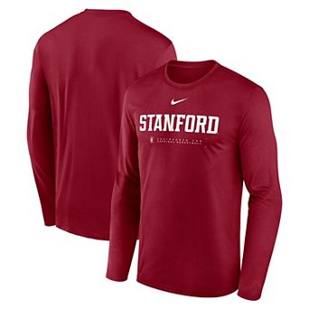 Men's Nike Cardinal Stanford Cardinal 2025 Courtside Basketball Shootaround Legend Dri-FIT Long Sleeve T-Shirt
