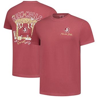 Men's Garnet Florida State Seminoles Deck the Halls Comfort Colors T-Shirt