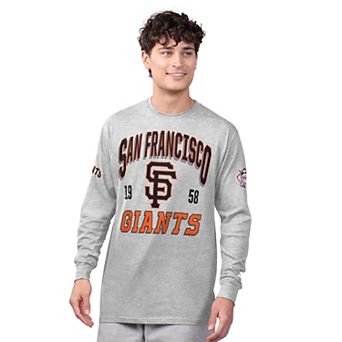 Men's Starter Heather Gray/Black San Francisco Giants Two-Pack Long Sleeve & Short Sleeve T-Shirt Set