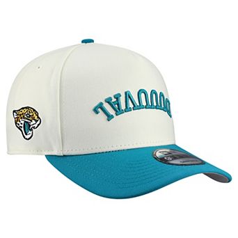 Men's New Era Cream Jacksonville Jaguars Upside Down 9FIFTY A-Frame Snapback Hat