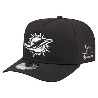 Men's New Era Black Miami Dolphins Gore-Tex A-Frame 9FIFTY Adjustable Hat