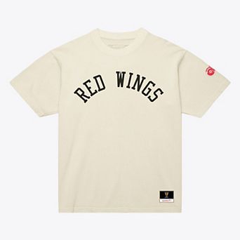 Unisex Mitchell & Ness Cream Detroit Red Wings Arched Team T-Shirt