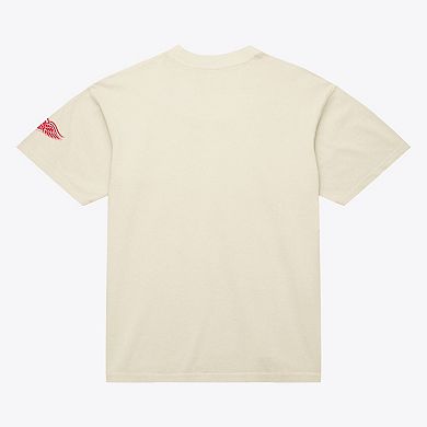 Unisex Mitchell & Ness Cream Detroit Red Wings Arched Team T-Shirt