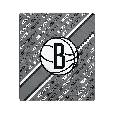 Pegasus Brooklyn Nets 60" x 70" Diagonal Lined Wordmark Ultra Soft Blanket