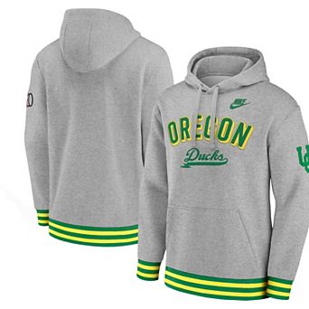 Men's Nike Heather Gray Oregon Ducks Legacy Retro Pullover Hoodie