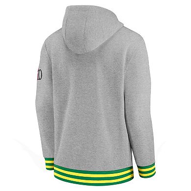 Men's Nike Heather Gray Oregon Ducks Legacy Retro Pullover Hoodie