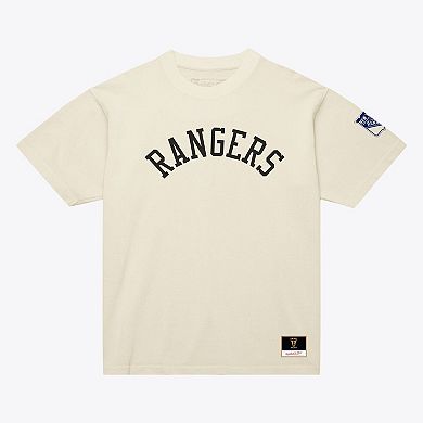 Unisex Mitchell & Ness Cream New York Rangers Arched Team T-Shirt