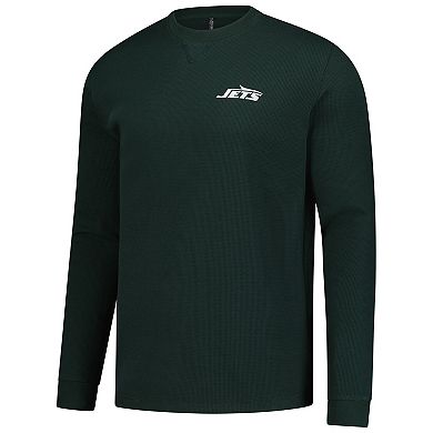 Men's Dunbrooke Green New York Jets Cavalier Waffle Long Sleeve T-Shirt