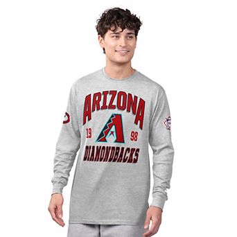 Men's Starter Heather Gray/Red Arizona Diamondbacks Two-Pack Long Sleeve & Short Sleeve T-Shirt Set