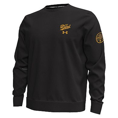 Men's Under Armour Black Notre Dame Fighting Irish Metallic Unstoppable Fleece Sweatshirt
