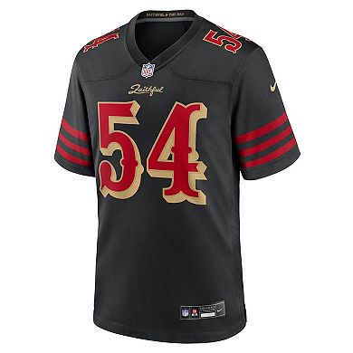 Men's Nike Fred Warner Black San Francisco 49ers 2025 Rivalries Collection Game Jersey