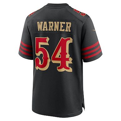 Men's Nike Fred Warner Black San Francisco 49ers 2025 Rivalries Collection Game Jersey