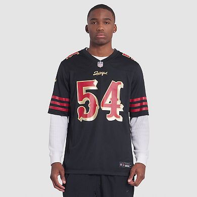 Men's Nike Fred Warner Black San Francisco 49ers 2025 Rivalries Collection Game Jersey